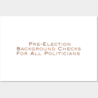 Background Checks Posters and Art